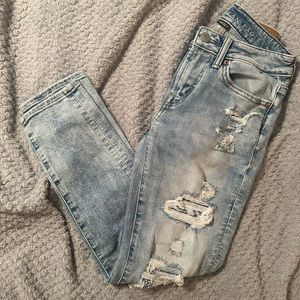 American Eagle Airflex Ripped Skinny Jeans